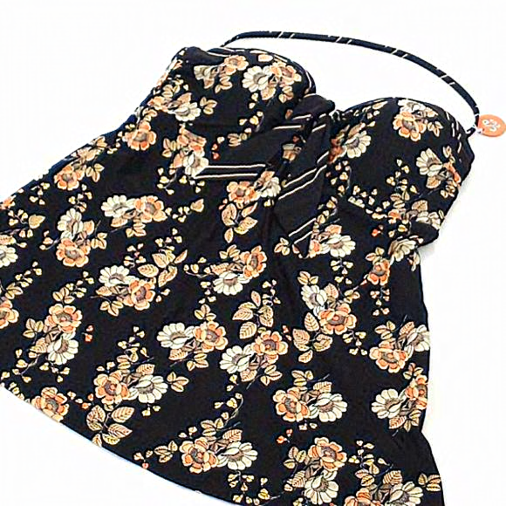 Seafolly Splendour Floral C/D Cup Trapeze Top Black US 8